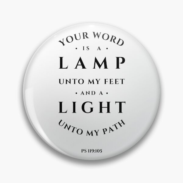Item preview, Psalm 119:105 God’s Word Lamp Light Typography (KJV) designed and sold by Clothed in Scripture.
