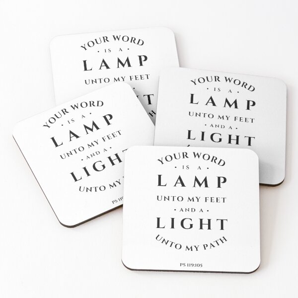 Item preview, Psalm 119:105 God’s Word Lamp Light Typography (KJV) designed and sold by Clothed in Scripture.
