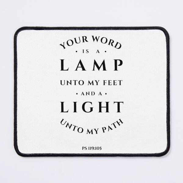 Item preview, Psalm 119:105 God’s Word Lamp Light Typography (KJV) designed and sold by Clothed in Scripture.