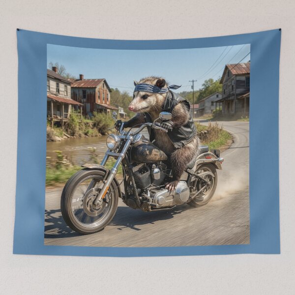 Item preview, One Bad Possum Rides Through Appalachian Village designed and sold by Tridentulus.