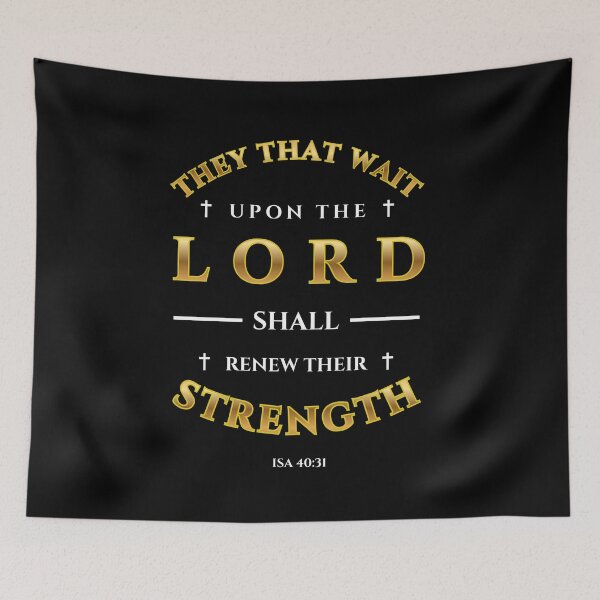 Item preview, Isaiah 40:31 Gold Bible Verse Typography (KJV) designed and sold by Clothed in Scripture.