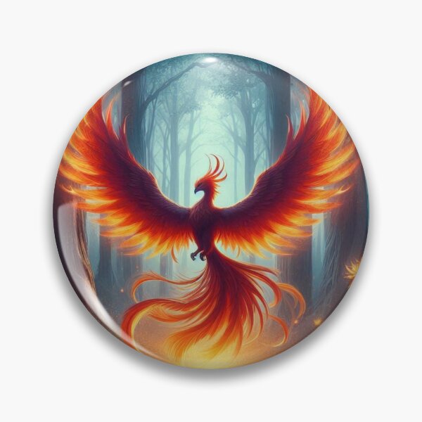 Item preview, Fiery Phoenix in Forest designed and sold by kharatsuchita.