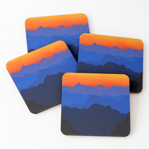 Item preview, Twilight Peaks: Sunset Over the Mountains designed and sold by Cosmic Cats Studio.