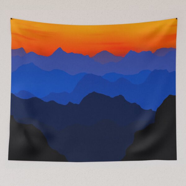 Item preview, Twilight Peaks: Sunset Over the Mountains designed and sold by Cosmic Cats Studio.