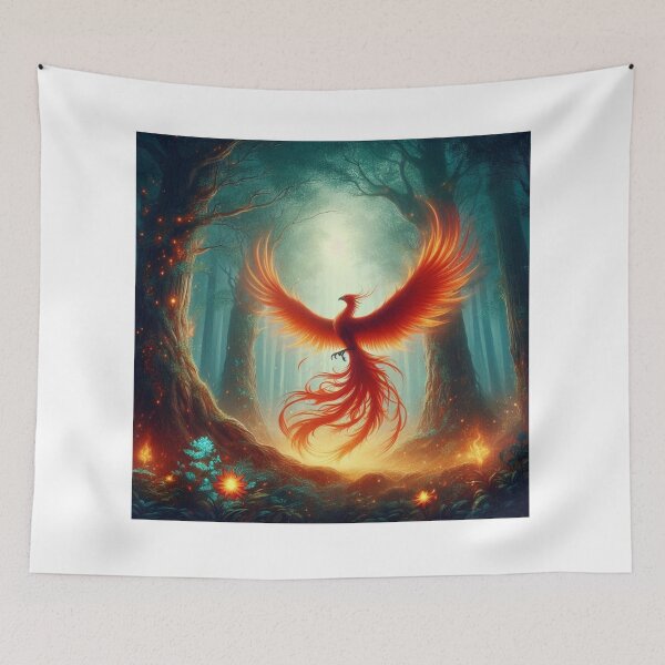 Item preview, Phoenix Flying in Forest designed and sold by kharatsuchita.