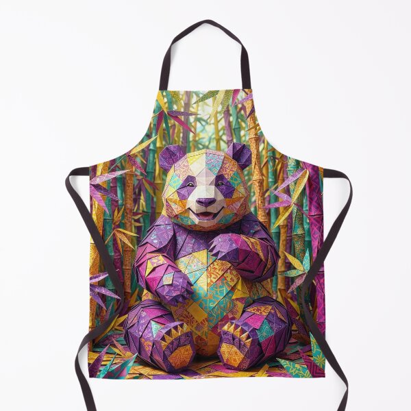 Item preview, Purple Origami Panda Bear in Origami Bamboo Grove designed and sold by Tridentulus.