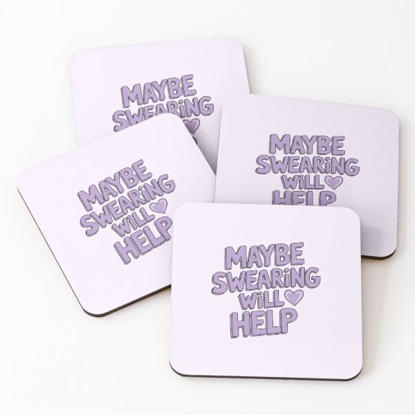 Item preview, Maybe Swearing Will Help - Funny Purple Pastel Quote designed and sold by minki-graphics.