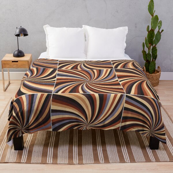 Item preview, Retro Mocha Swirl Grid designed and sold by Kaleidoscope Print.