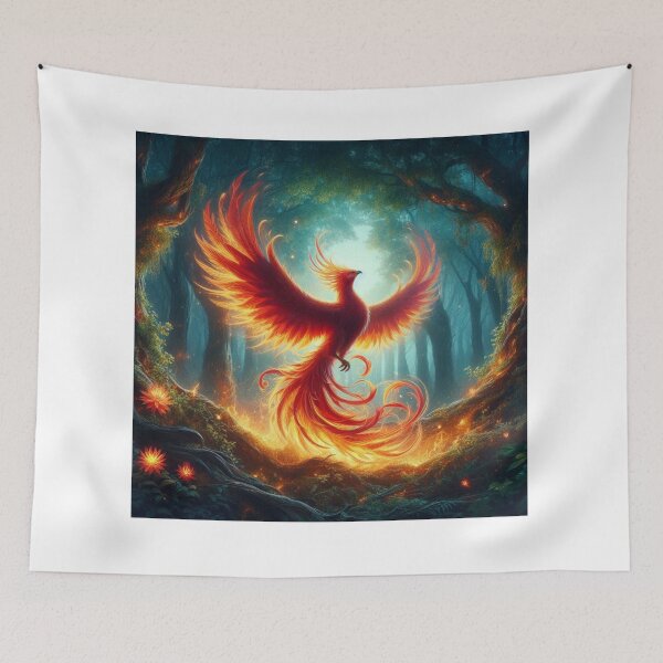 Item preview, Phoenix on Fire in Forest designed and sold by kharatsuchita.