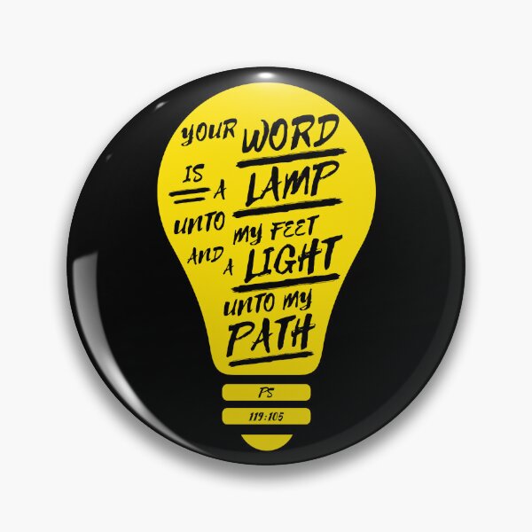 Item preview, Psalm 119:105 Bible Verse Lamp Illustration (KJV) designed and sold by Clothed in Scripture.