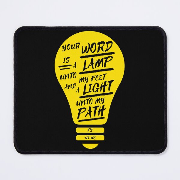 Item preview, Psalm 119:105 Bible Verse Lamp Illustration (KJV) designed and sold by Clothed in Scripture.