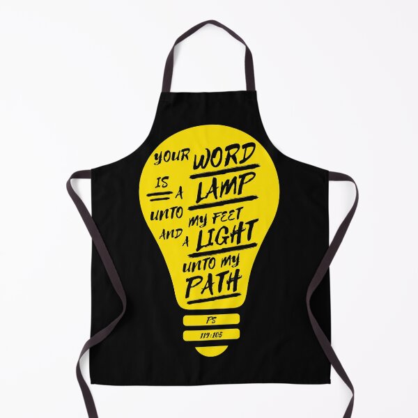 Item preview, Psalm 119:105 Bible Verse Lamp Illustration (KJV) designed and sold by Clothed in Scripture.