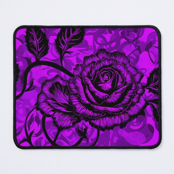 Item preview, Gothic Light Purple Rose Illustration designed and sold by Blooms & Paws Haven .
