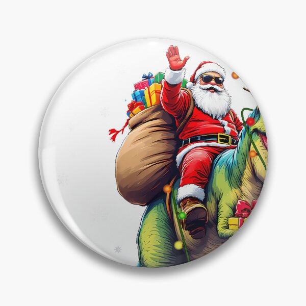 Item preview, Santa Riding Dinosaur T Rex Christmas Boys Men Xmas Squad designed and sold by raelinema9mar1.