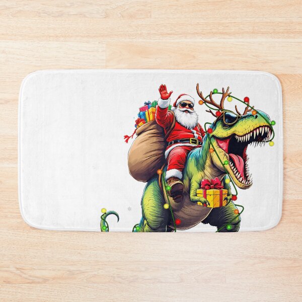 Item preview, Santa Riding Dinosaur T Rex Christmas Boys Men Xmas Squad designed and sold by raelinema9mar1.