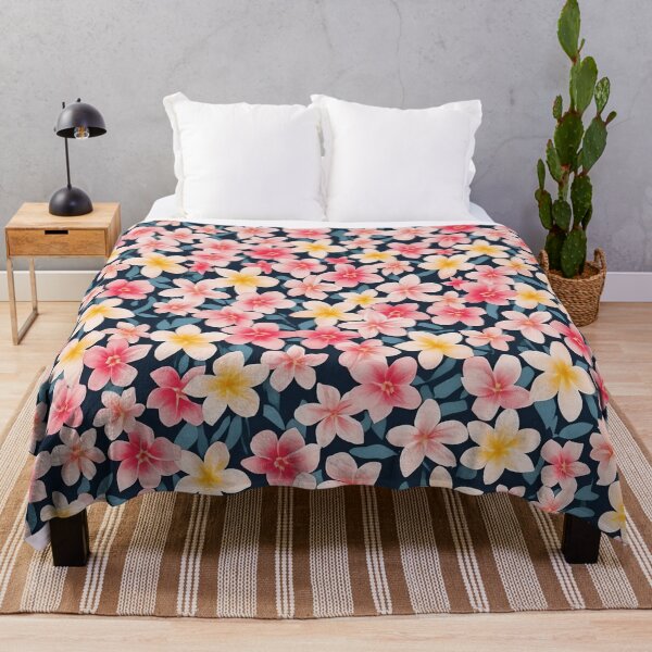 Item preview, Seamless Pink Frangipani Floral Pattern designed and sold by wandart00.