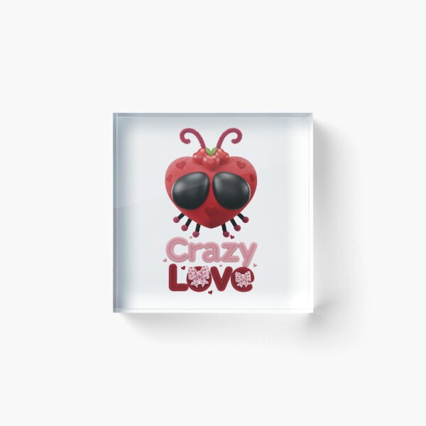 Item preview, Crazy Love Ladybug Heart Kawaii Valentine's Romance Art designed and sold by Anastasiia Yurevych.