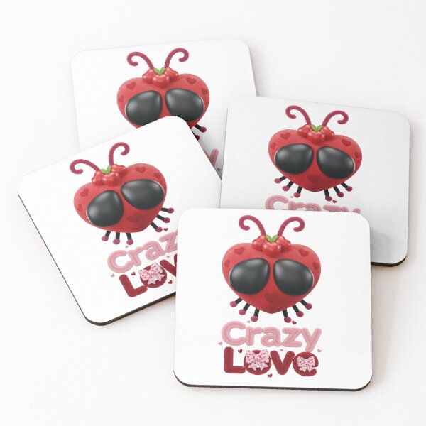 Item preview, Crazy Love Ladybug Heart Kawaii Valentine's Romance Art designed and sold by Anastasiia Yurevych.