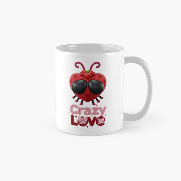 Item preview, Crazy Love Ladybug Heart Kawaii Valentine's Romance Art designed and sold by Anastasiia Yurevych.