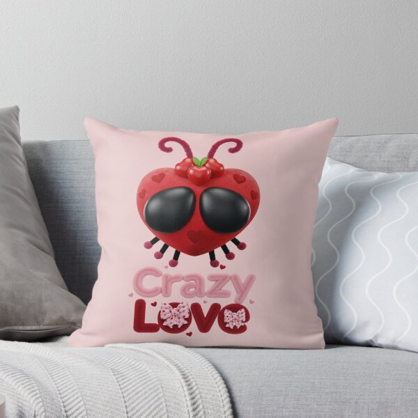 Item preview, Crazy Love Ladybug Heart Kawaii Valentine's Romance Art designed and sold by Anastasiia Yurevych.