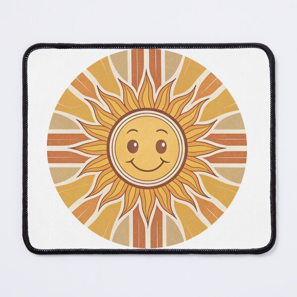 Item preview, Retro Smiling Sun Vintage Circle Art | Happy Sunshine Boho Aesthetic Illustration designed and sold by A1MarketDesigne.