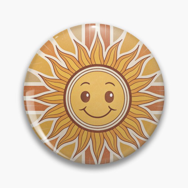 Item preview, Retro Smiling Sun Vintage Circle Art | Happy Sunshine Boho Aesthetic Illustration designed and sold by A1MarketDesigne.