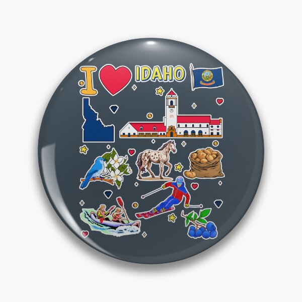 Item preview, Idaho Pride, Ultimate State Landmarks & Adventure Sticker Pack designed and sold by mashmosh.