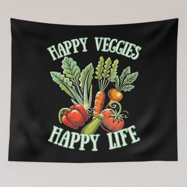 Item preview, Happy Veggies Happy Life Vegetable Gardening designed and sold by mischwpwarso.