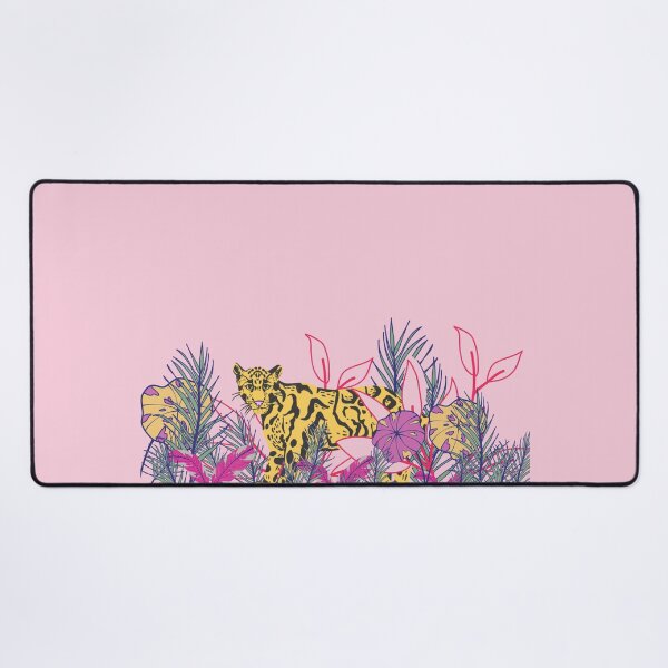 Item preview, Wild life jungle leopard in pink flowers and plants designed and sold by DJZJDesigns.