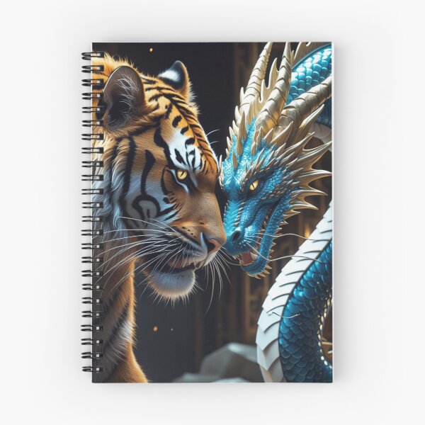 Item preview, Tiger and Dragon Battle Fantasy Art designed and sold by kharatsuchita.