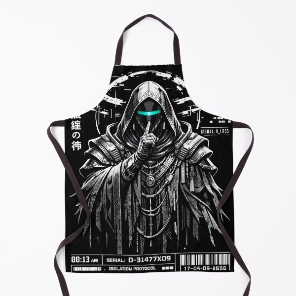 Item preview, Solyth-O God of Digital Silence Cyberpunk Aesthetic - Minimalist Dark Techwear Art - Dystopian Solitude Sci-Fi Graphic for Streetwear, Hoodies & Stickers - Futuristic Void Meditation Design designed and sold by Vivaan Studio.