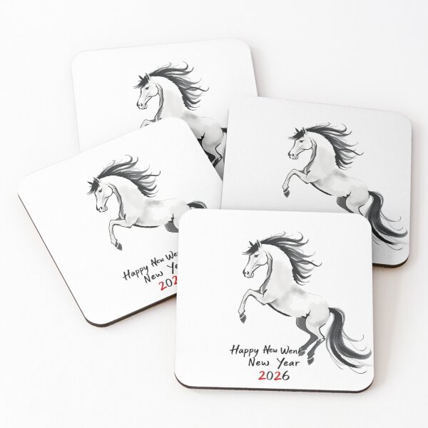 Item preview, Happy New Year 2026 Japanese Sumi-e Art designed and sold by MooDigitalArt.
