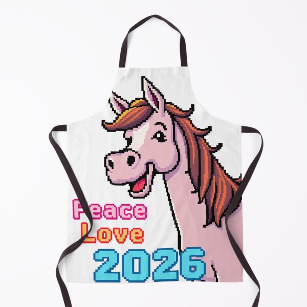 Item preview, Peace Love Horse 2026 Pixel Art Tribute designed and sold by MooDigitalArt.