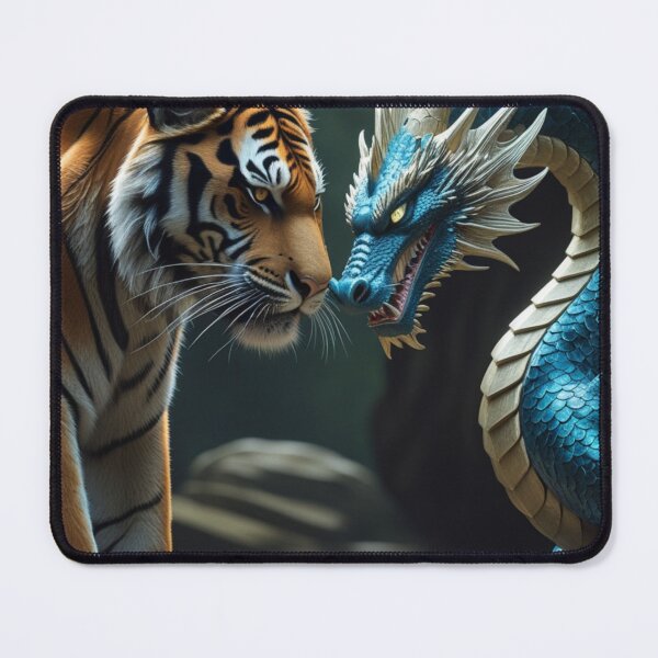Item preview, Dragon and Tiger Yin Yang Fantasy Art designed and sold by kharatsuchita.