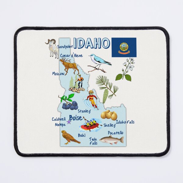 Item preview, Idaho State Map, Nature, Adventure & Landmarks designed and sold by mashmosh.