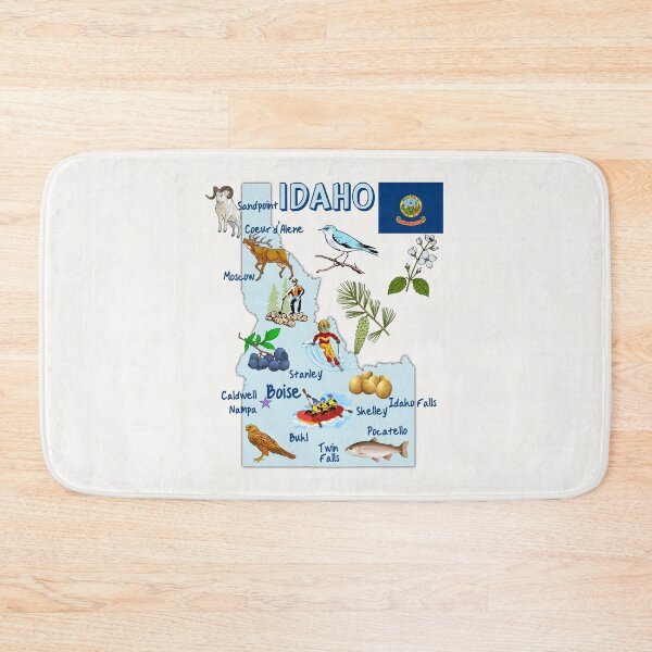Item preview, Idaho State Map, Nature, Adventure & Landmarks designed and sold by mashmosh.