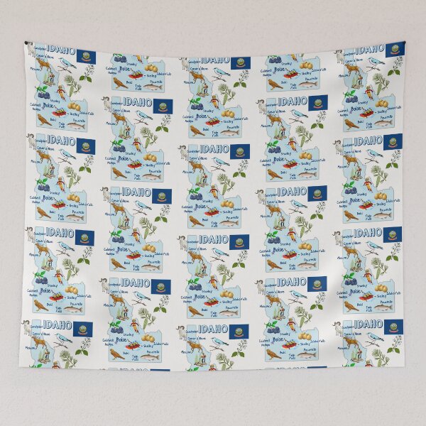 Item preview, Idaho State Map, Nature, Adventure & Landmarks designed and sold by mashmosh.