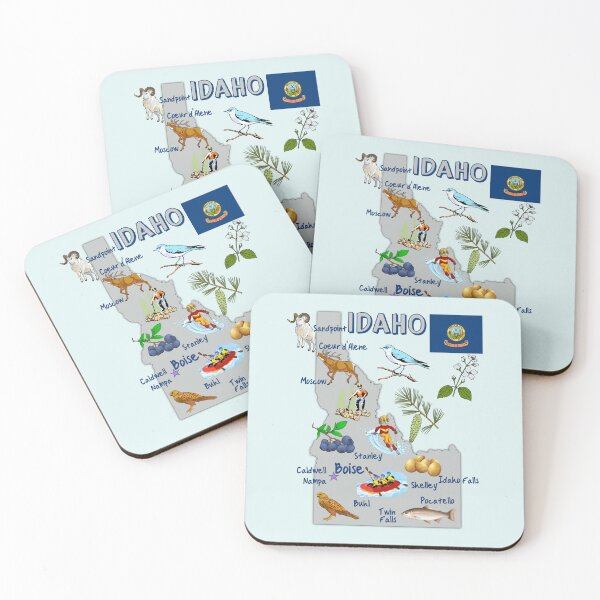 Item preview, Idaho State Symbols Map - Gems of the Northwest designed and sold by mashmosh.