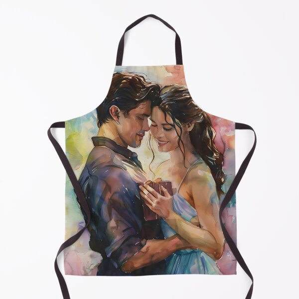 Item preview, Romantic Watercolor Couple Embracing designed and sold by ArgentoArt.