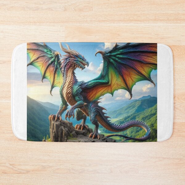 Item preview, Colorful Flying Dragon Fantasy Art designed and sold by kharatsuchita.