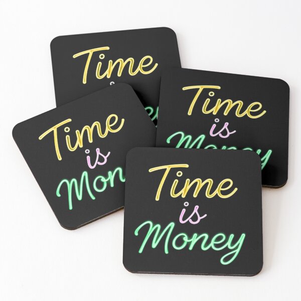 Item preview, Time Is Money – Neon Power and Modern Ambition designed and sold by PixelVibe782.