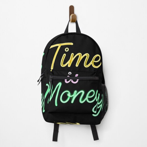 Item preview, Time Is Money – Neon Power and Modern Ambition designed and sold by PixelVibe782.