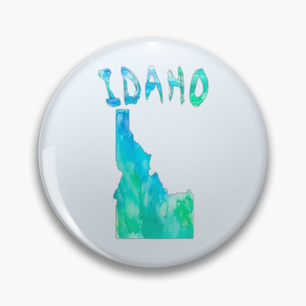 Item preview, Idaho State Map - Artistic Teal Watercolor Silhouette designed and sold by mashmosh.