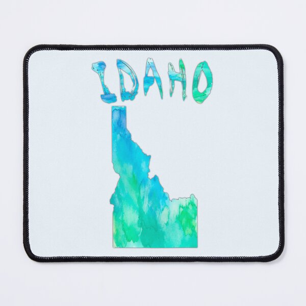 Item preview, Idaho State Map - Artistic Teal Watercolor Silhouette designed and sold by mashmosh.