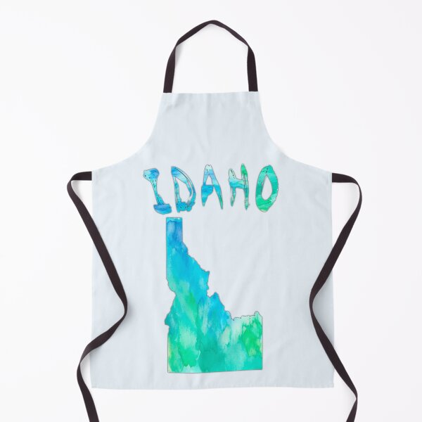 Item preview, Idaho State Map - Artistic Teal Watercolor Silhouette designed and sold by mashmosh.