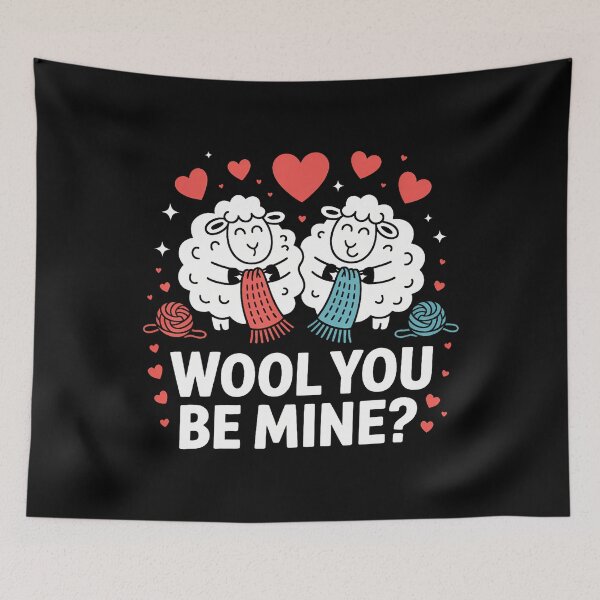 Item preview, Wool You Be Mine Funny Sheep Knitting designed and sold by mischwpwarso.