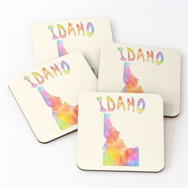 Item preview, Idaho State Map - Vibrant Watercolor Artistic Silhouette designed and sold by mashmosh.