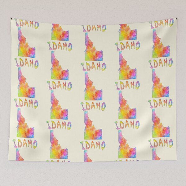 Item preview, Idaho State Map - Vibrant Watercolor Artistic Silhouette designed and sold by mashmosh.