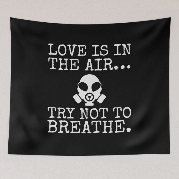 Item preview, Funny Gas Mask Valentine - Love Is In The Air designed and sold by crazydotdesigns.