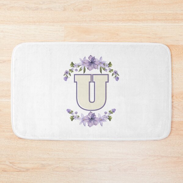Item preview, Letter U Monogram with Flowers – Elegant Floral Initial Design designed and sold by OmikronStore.